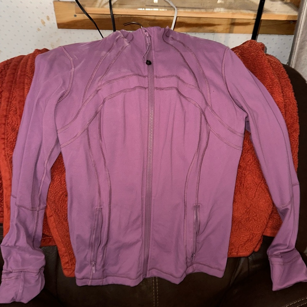Lululemon Purple Utility Jacket with High Collar and Fitted Silhouette